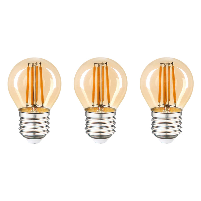 3pcs E27 G45 Globe Rustic LED Bulb 4W